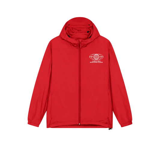 Always Tired Never Sleep Studio Windbreaker – erstes Produktbild mit weißem Rand