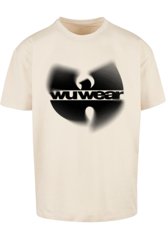 WU Wear Faded Logo Oversize Tee Sand